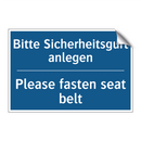 Bitte Sicherheitsgurt anlegen - Please fasten seat belt