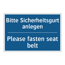 Bitte Sicherheitsgurt anlegen - Please fasten seat belt