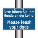 Bitte führen Sie Ihre Hunde an /.../ - Please leash your dogs