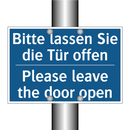 Bitte lassen Sie die Tür offen - Please leave the door open