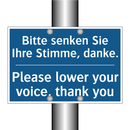 Bitte senken Sie Ihre Stimme, /.../ - Please lower your voice, thank /.../