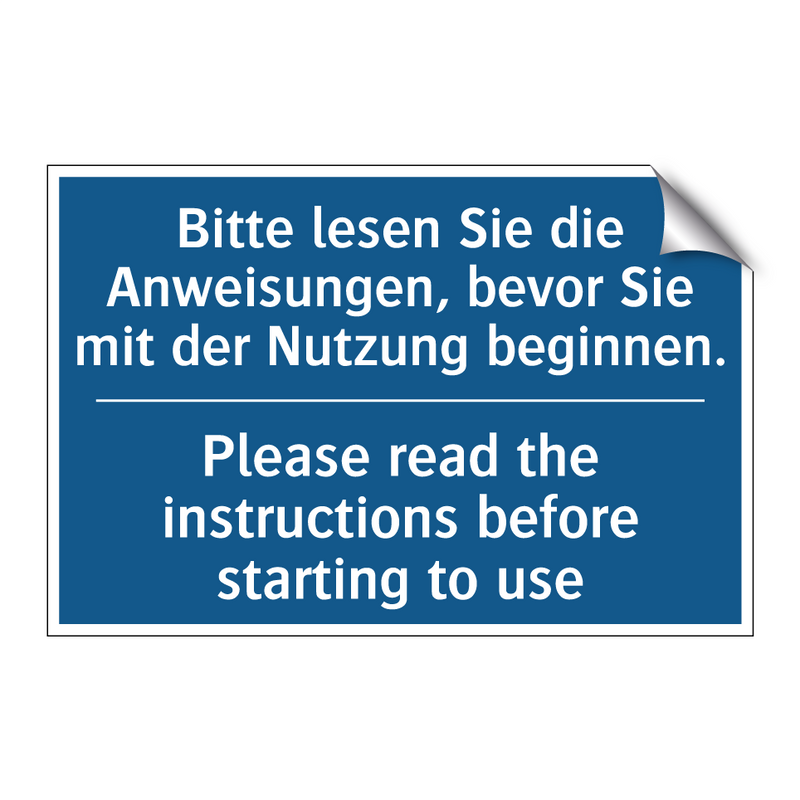 Bitte lesen Sie die Anweisungen, /.../ - Please read the instructions before /.../