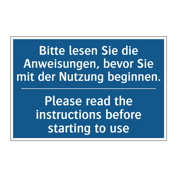 Bitte lesen Sie die Anweisungen, /.../ - Please read the instructions before /.../