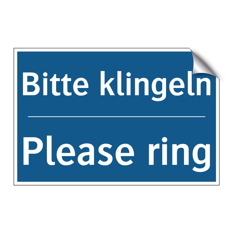 Bitte klingeln - Please ring
