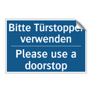 Bitte Türstopper verwenden - Please use a doorstop