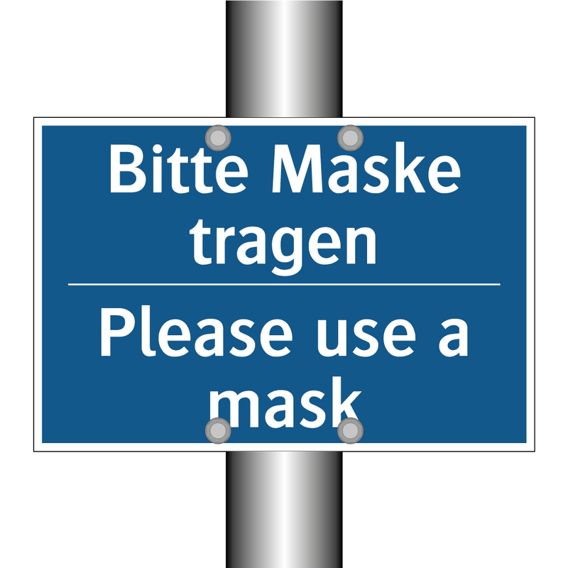 Bitte Maske tragen - Please use a mask