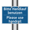 Bitte Handlauf benutzen - Please use handrail