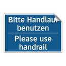 Bitte Handlauf benutzen - Please use handrail