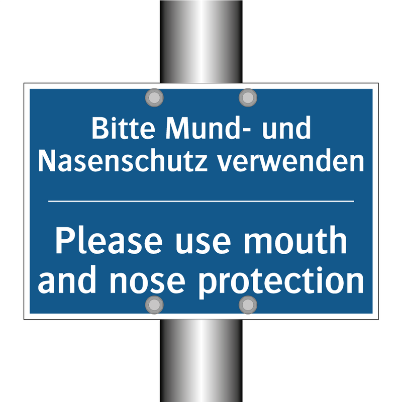 Bitte Mund- und Nasenschutz verwenden/.../ - Please use mouth and nose protection/.../