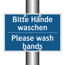 Bitte Hände waschen - Please wash hands