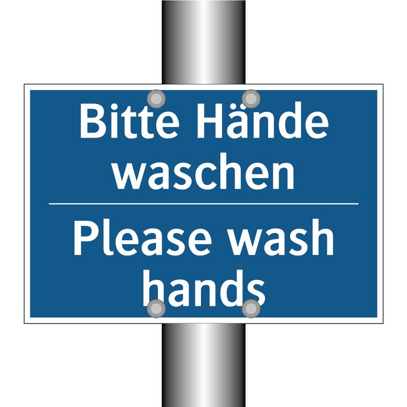 Bitte Hände waschen - Please wash hands