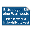 Bitte tragen Sie eine Warnweste/.../ - Please wear a high-visibility /.../