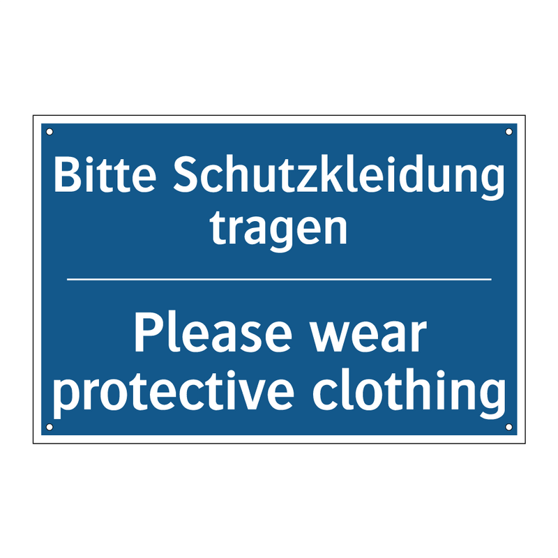 Bitte Schutzkleidung tragen - Please wear protective clothing/.../