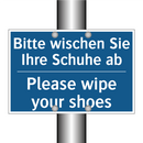 Bitte wischen Sie Ihre Schuhe /.../ - Please wipe your shoes