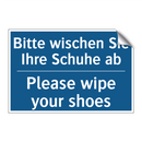 Bitte wischen Sie Ihre Schuhe /.../ - Please wipe your shoes