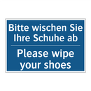 Bitte wischen Sie Ihre Schuhe /.../ - Please wipe your shoes