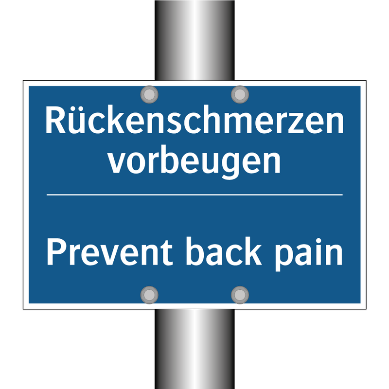 Rückenschmerzen vorbeugen - Prevent back pain