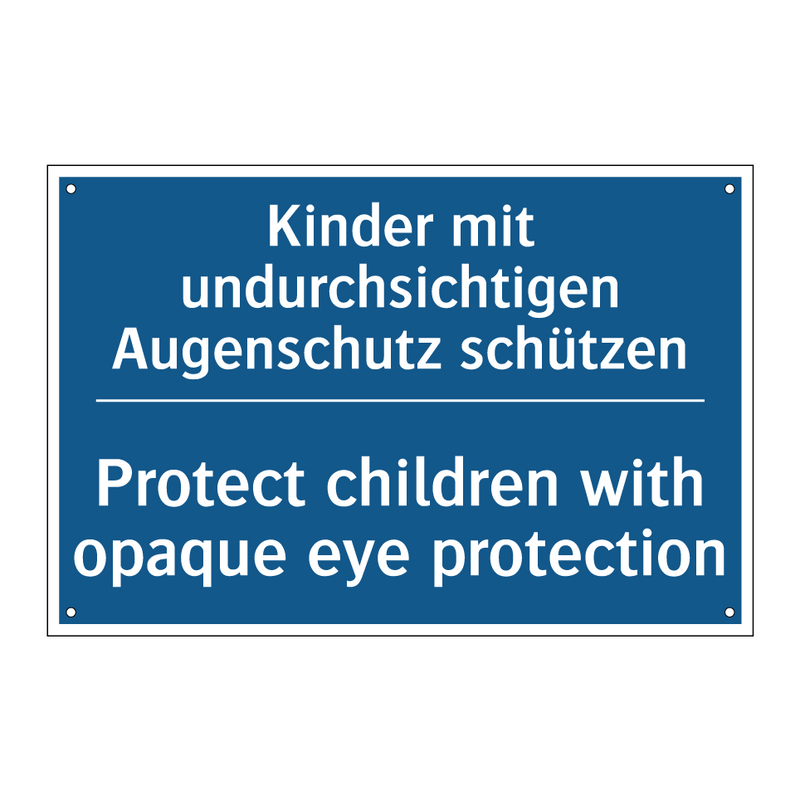 Kinder mit undurchsichtigen Augenschutz /.../ - Protect children with opaque eye /.../