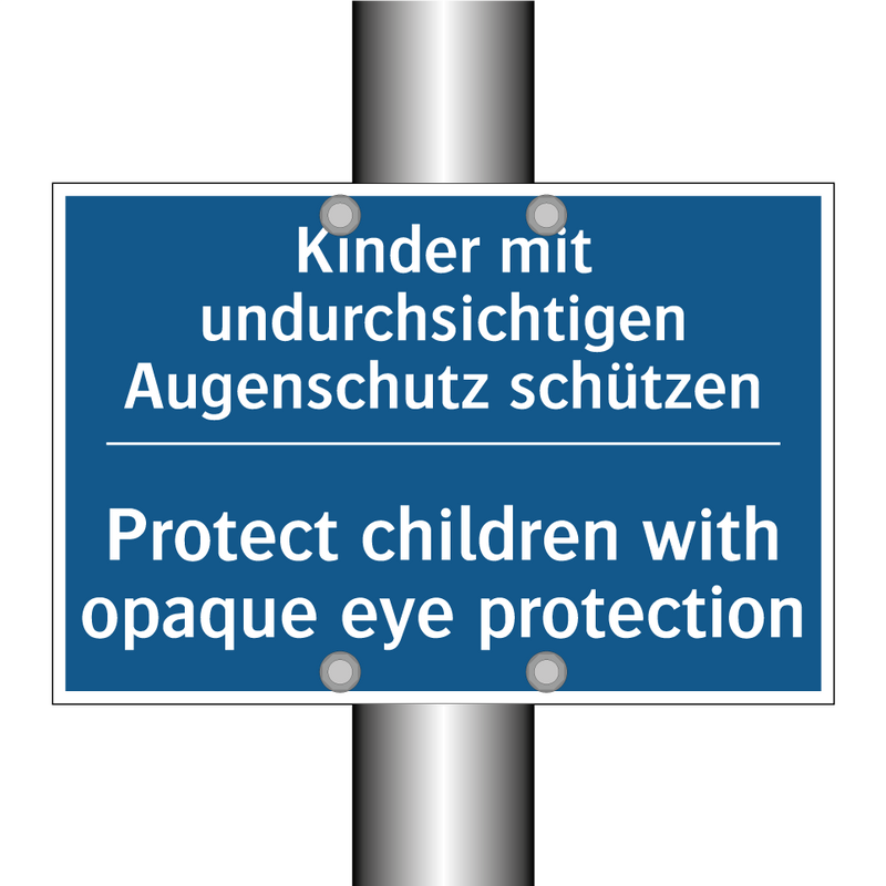 Kinder mit undurchsichtigen Augenschutz /.../ - Protect children with opaque eye /.../