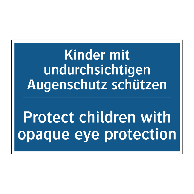 Kinder mit undurchsichtigen Augenschutz /.../ - Protect children with opaque eye /.../
