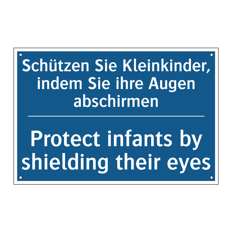 Schützen Sie Kleinkinder, indem /.../ - Protect infants by shielding their /.../