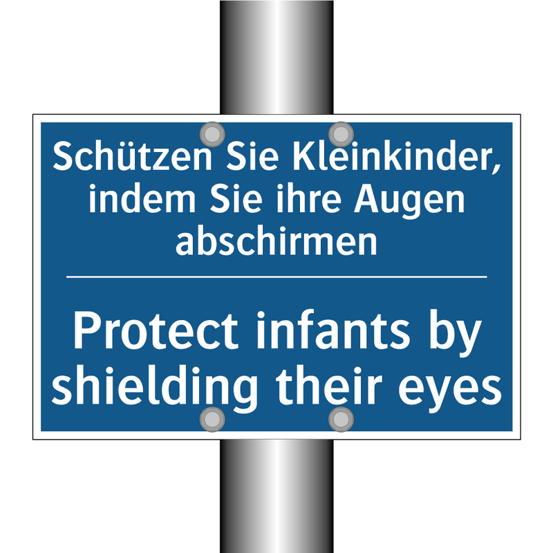 Schützen Sie Kleinkinder, indem /.../ - Protect infants by shielding their /.../