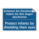 Schützen Sie Kleinkinder, indem /.../ - Protect infants by shielding their /.../