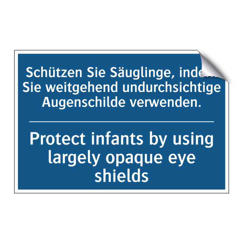 Schützen Sie Säuglinge, indem /.../ - Protect infants by using largely /.../