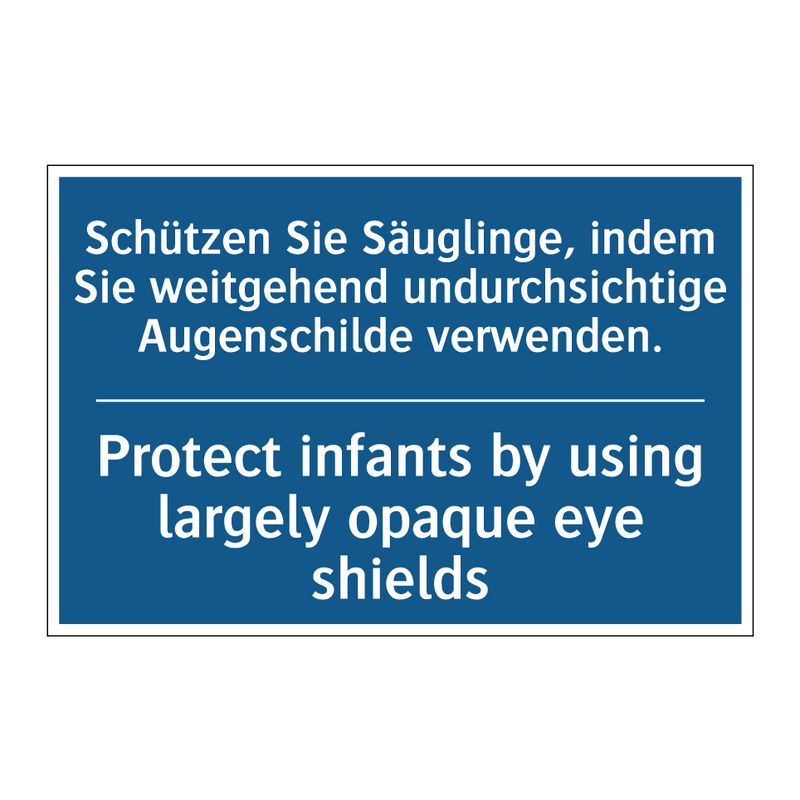 Schützen Sie Säuglinge, indem /.../ - Protect infants by using largely /.../