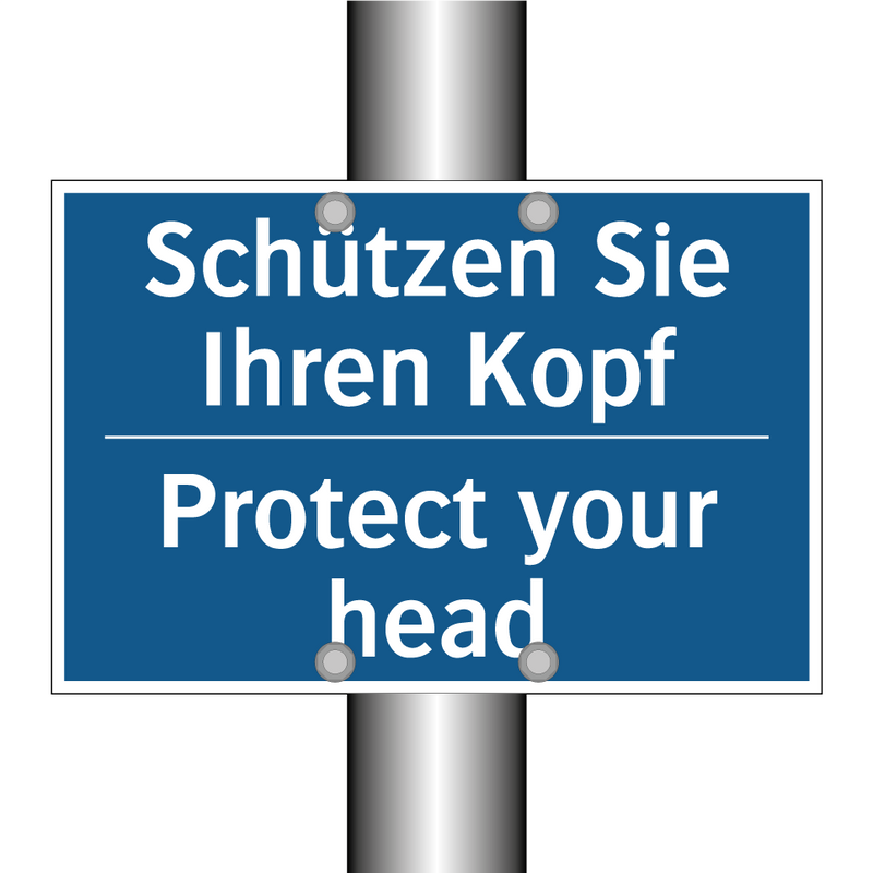 Schützen Sie Ihren Kopf - Protect your head