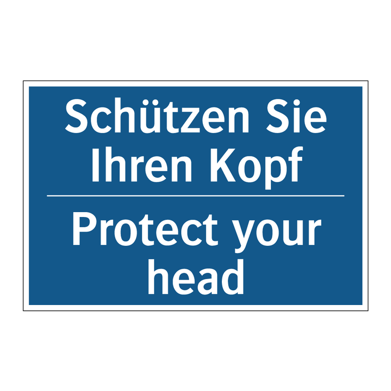 Schützen Sie Ihren Kopf - Protect your head
