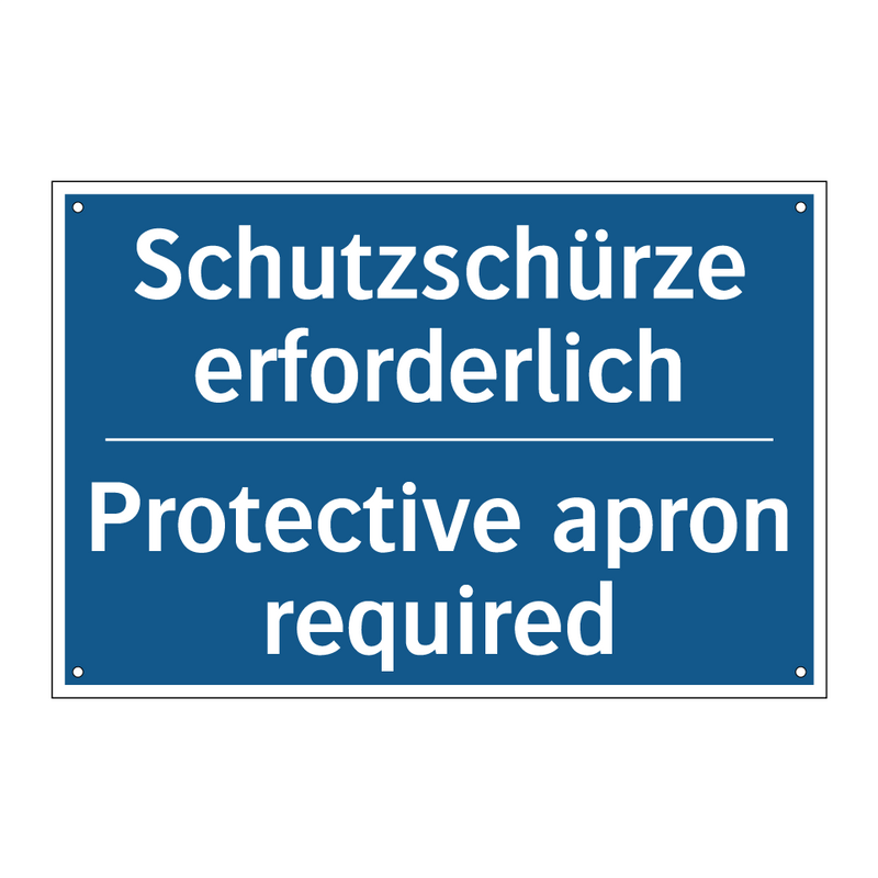 Schutzschürze erforderlich - Protective apron required