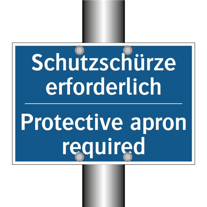 Schutzschürze erforderlich - Protective apron required
