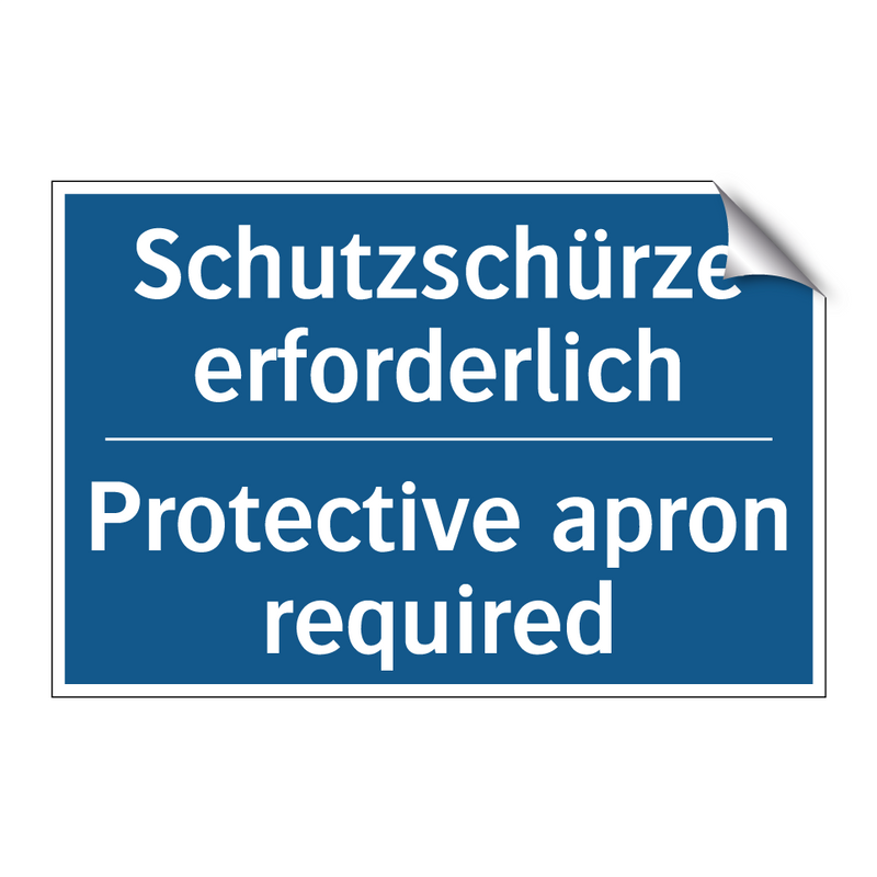 Schutzschürze erforderlich - Protective apron required