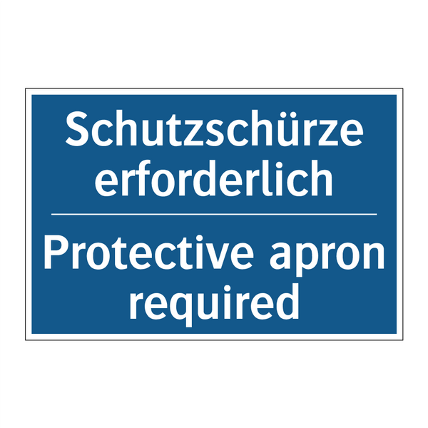 Schutzschürze erforderlich - Protective apron required