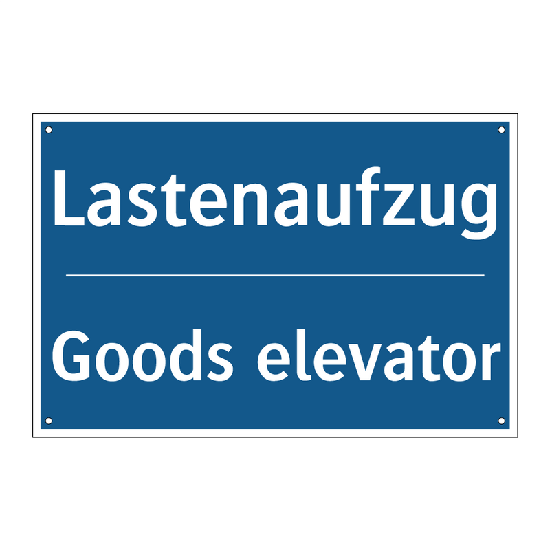 Lastenaufzug - Goods elevator