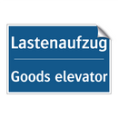 Lastenaufzug - Goods elevator