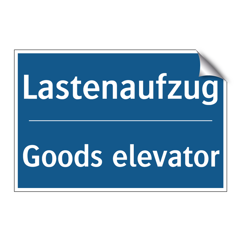 Lastenaufzug - Goods elevator