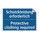 Schutzkleidung erforderlich - Protective clothing required
