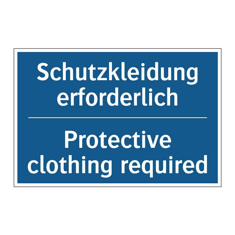 Schutzkleidung erforderlich - Protective clothing required