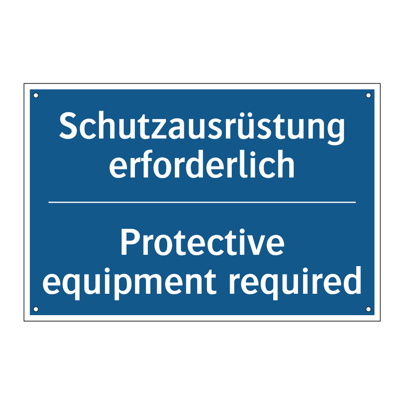 Schutzausrüstung erforderlich - Protective equipment required