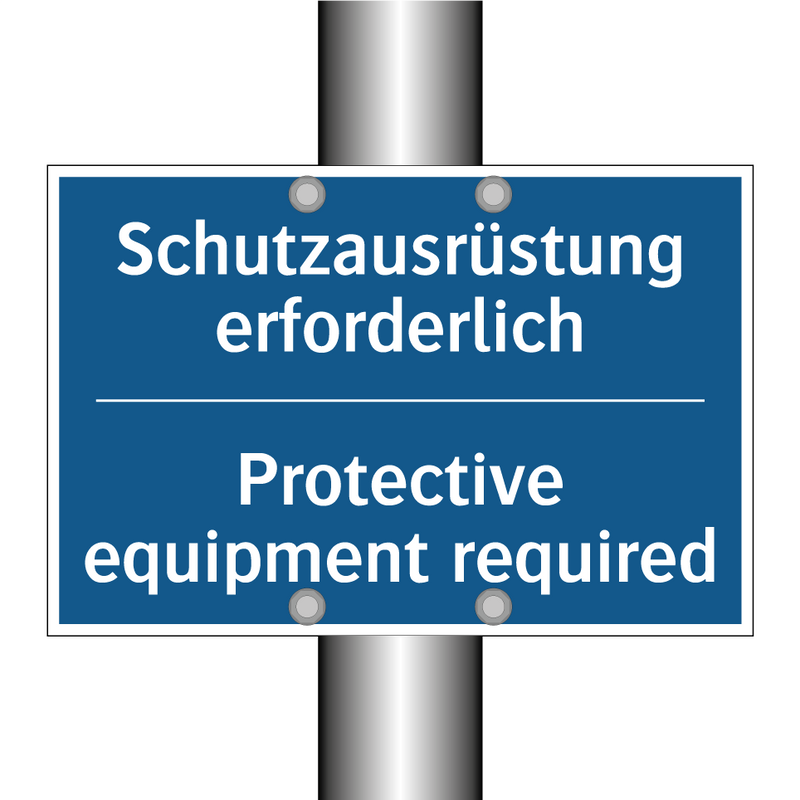Schutzausrüstung erforderlich - Protective equipment required