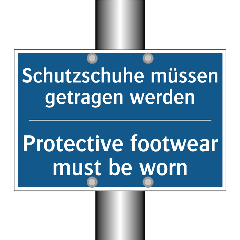 Schutzschuhe müssen getragen werden/.../ - Protective footwear must be worn/.../