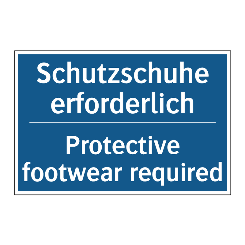 Schutzschuhe erforderlich - Protective footwear required