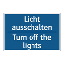 Licht ausschalten - Turn off the lights