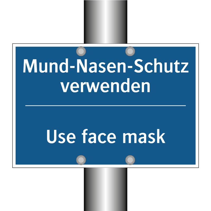 Mund-Nasen-Schutz verwenden - Use face mask