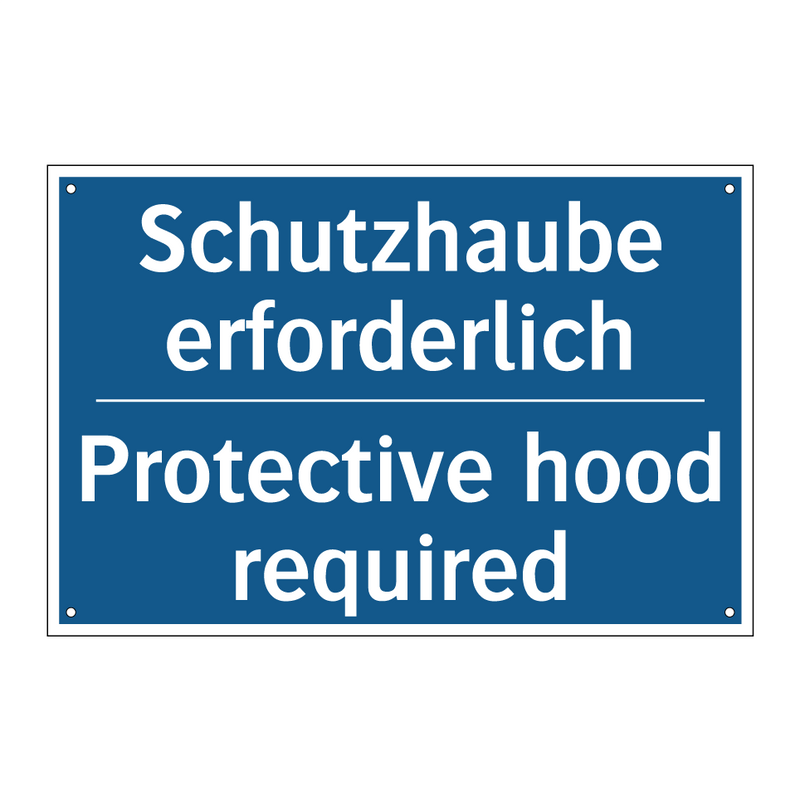 Schutzhaube erforderlich - Protective hood required