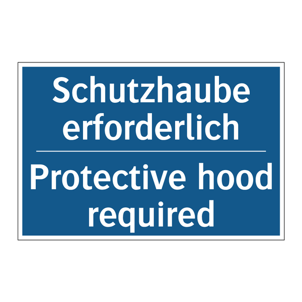 Schutzhaube erforderlich - Protective hood required