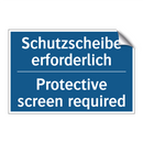 Schutzscheibe erforderlich - Protective screen required