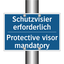 Schutzvisier erforderlich - Protective visor mandatory